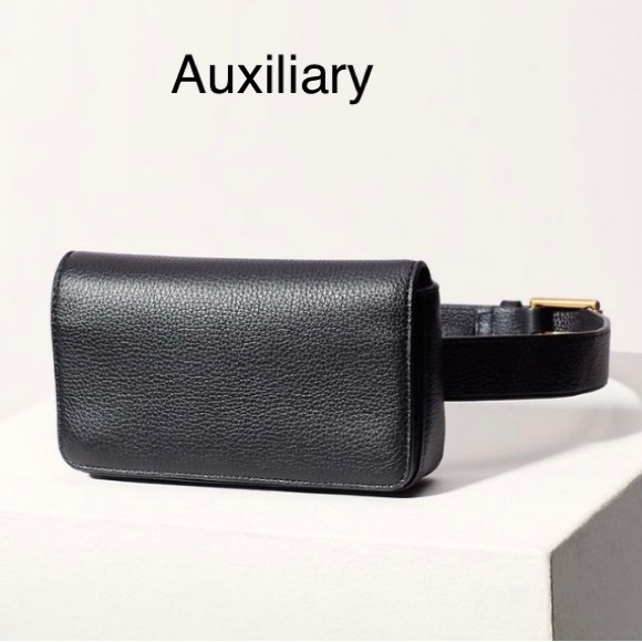 Aritzia Handbags - Aritzia Auxiliary peddle Leather Flap Belt Bag  ⭐️⭐️⭐️⭐️